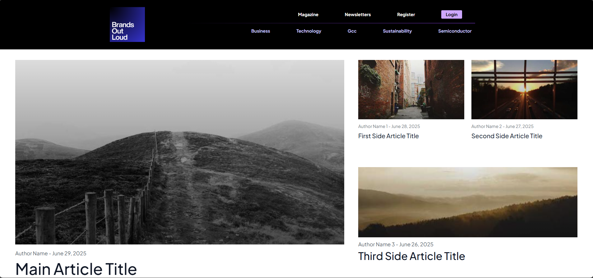 Brands Out Loud - Digital Magazine Platform